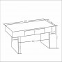 Coffee table ZONA white