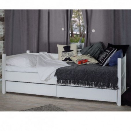 Bed MARJETA white + 2 drawers