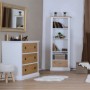 Cube cabinet BRROM white + natur
