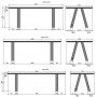 Table legs Nectar LAMBDA 160/180/200/220/240