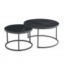 2-set coffee table TINCI black marble + gold