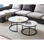2-set coffee table TINCI black marble + gold