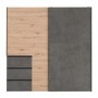 Wardrobe KILIN oak + gray
