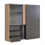 Wardrobe KILIN oak + gray