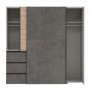 Wardrobe KILIN oak + gray