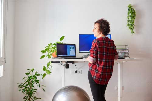 Standing at a desk has a big impact on health